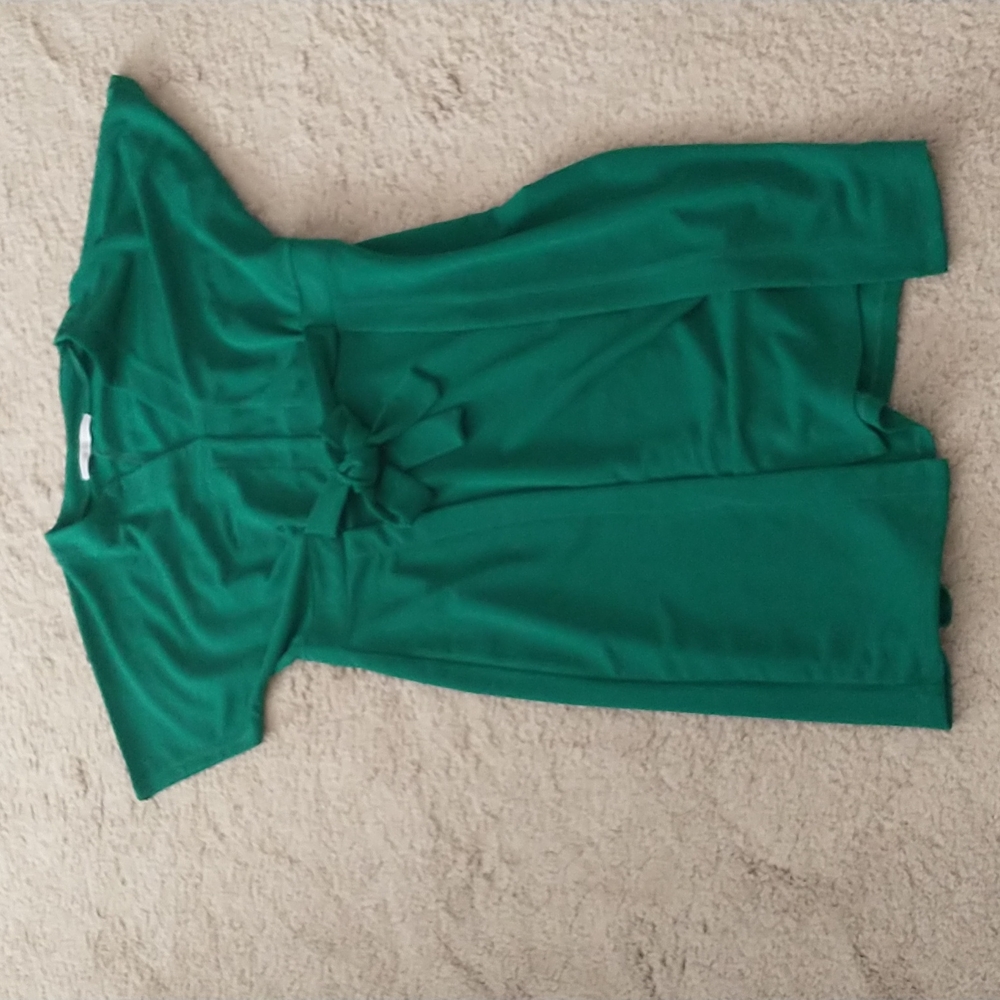 Short sleeve green dress size 10-12 medium.